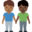 men holding hands, medium-dark skin tone, dark skin tone